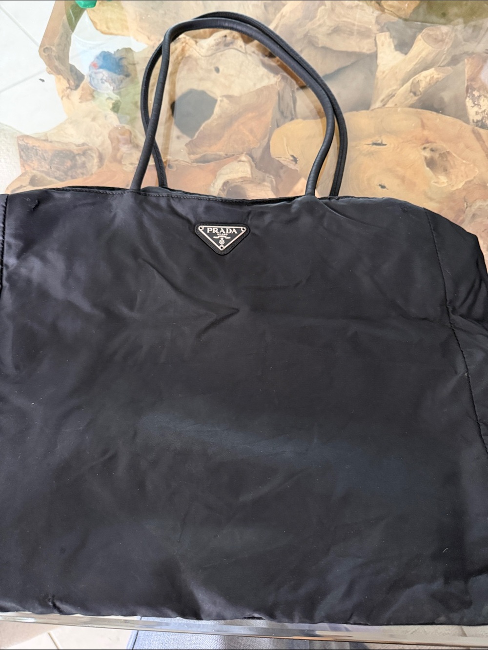 Prada Black Nylon Tote Bag - Shoulder Carry